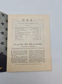 Originalt USA hæfte nedkastet - ww2