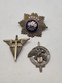 Samling franske badges mm.