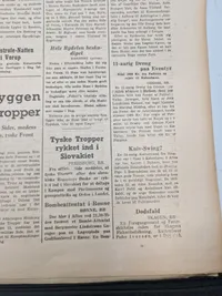 Originalt eks. af Kolding folkeblad fra 1944