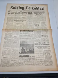 Originalt eks. af Kolding folkeblad fra 1944