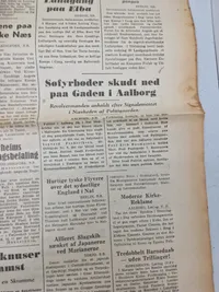 Originalt eks. af Kolding folkeblad fra 1944