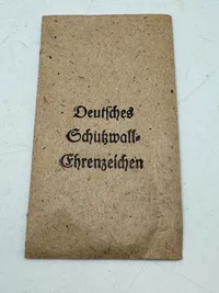 Original tildelingspose for Westwall medaljen - ww2