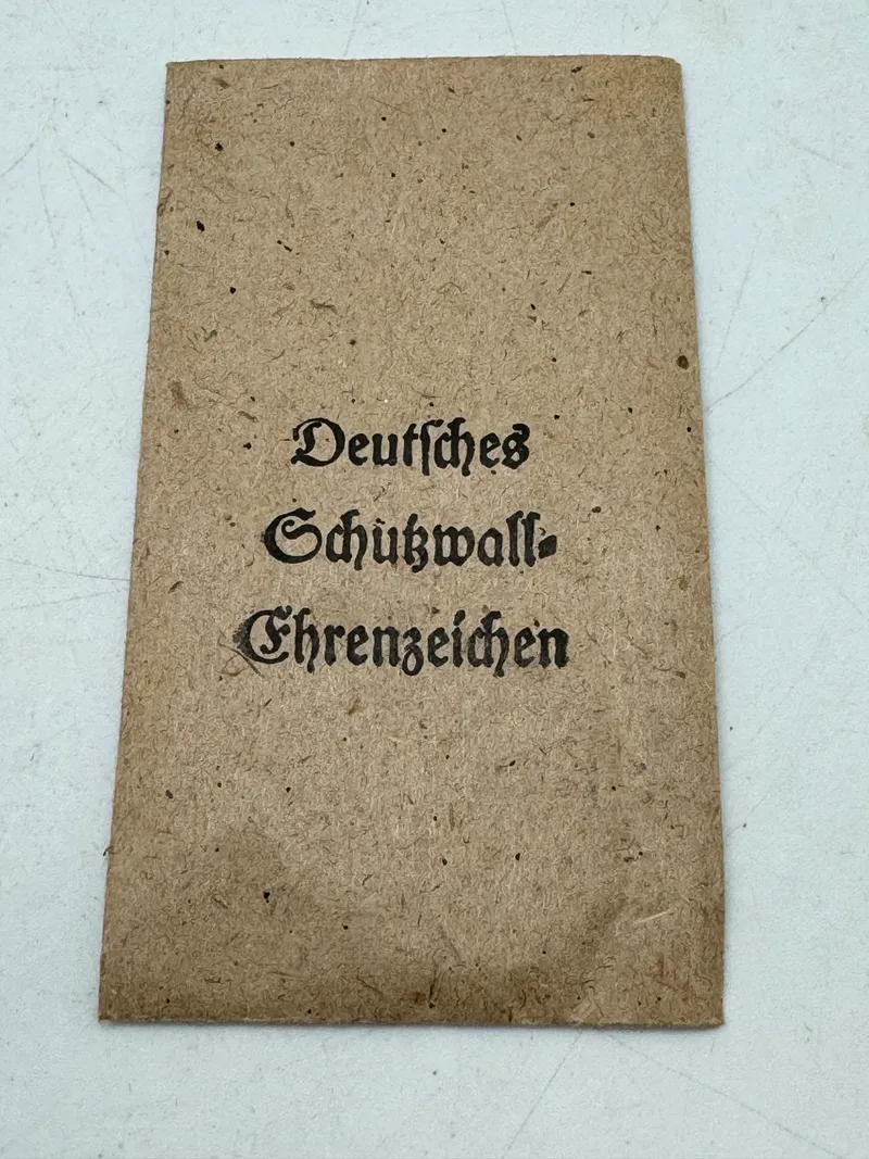 Original tildelingspose for Westwall medaljen - ww2