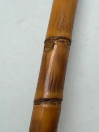 Orientalsk sølvmonteret bambus stok ca år 1920