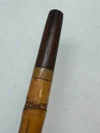 Orientalsk sølvmonteret bambus stok ca år 1920