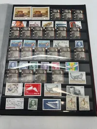 Samling danske postfriske frimærker med album