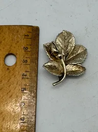 Flora Danica broche - forgyldt sterlingsølv