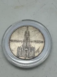 Original 2 Reichmark af sølv fra 1934