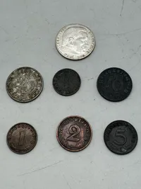 Samling originale tyske mønter - ww2