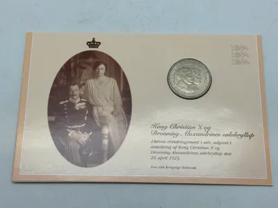 Original sølvbryllups mønt af sølv