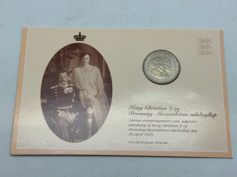 Original sølvbryllups mønt af sølv