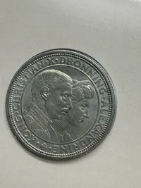 Original sølvbryllups mønt af sølv