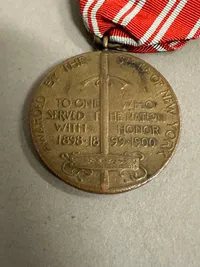 Original Medalje fra den spansk Amerikanske krig, sjælden