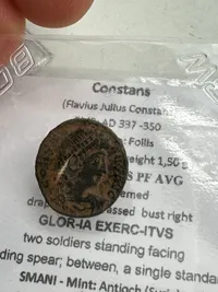 2 originale romerske mønter med fuld id