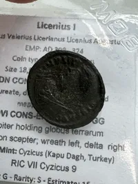 2 originale romerske mønter med fuld id
