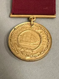 Original Navngiven The Navy Good Conduct Medal WW2: Edgar Drouin (1905-1966)