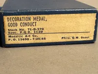 The Good Conduct Medal WW2 i æske