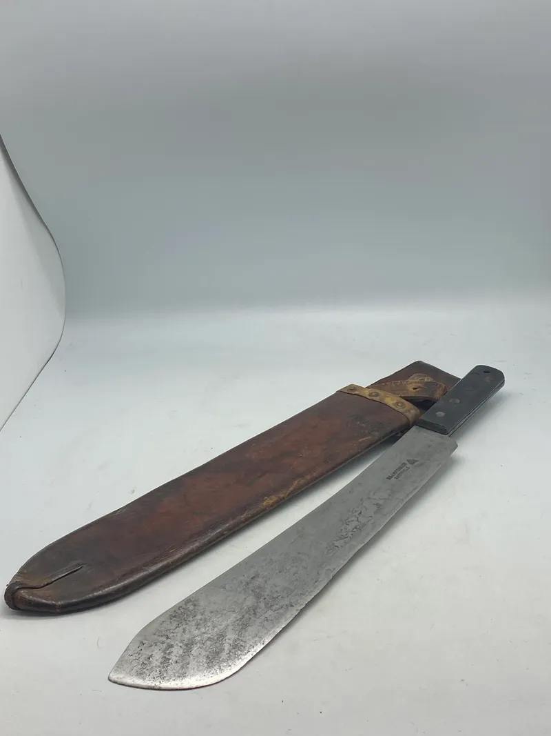 Original engelsk militær machete fra 1945, godt stemplet