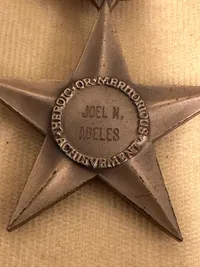 Original US WW2 navngiven Bronze star: Joel M Abeles