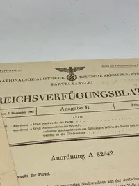 2 originale Reichverfügungsblatt - ww2