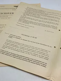 2 originale Reichverfügungsblatt - ww2