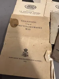 Samling gasmaske instruktioner ww2