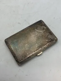 Cigaret etui, alpaca sølv med initialer