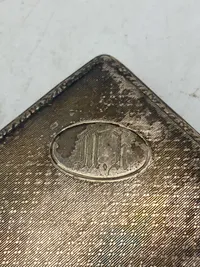 Cigaret etui, alpaca sølv med initialer