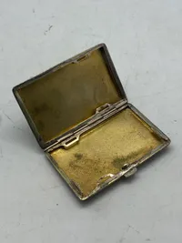 Cigaret etui, alpaca sølv med initialer
