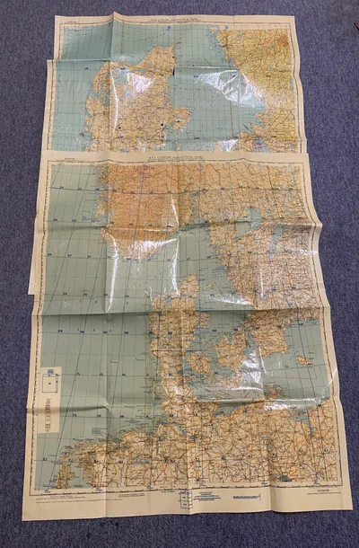 Originale danske pilot kort - flyvevåbenet