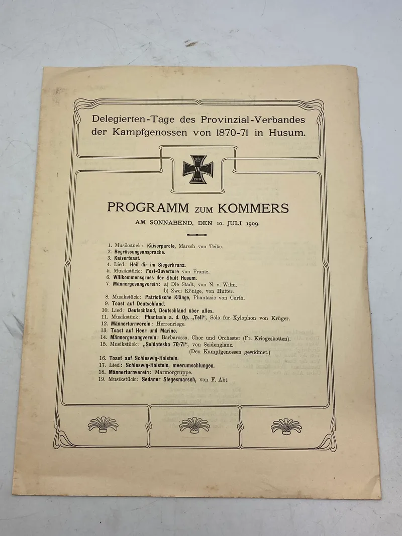 Originalt tysk veteranprogram fra Husum