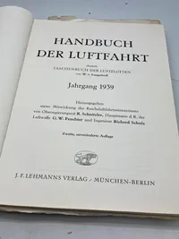 Original tysk Handbuch Der Luftfart fra 1939
