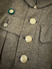 Original sjælden M/23 Feltjakke for menig - 1942 dateret og JDR ( Jyske dragonregiment )