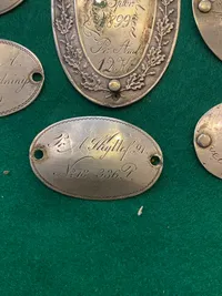 Samling originale skyde skjolde og præmier - slut 1800 tallet - sølv