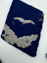 Originale tyske WW2 Luftwaffe skulderstropper og kravespejle læge blå våbenfarve