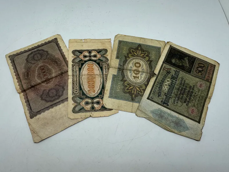 Lot originale tyske pengesedler fra 1920’erne