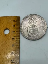 Original sølv 1 speciethaler fra 1794 monteret som smykke