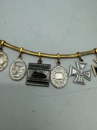 Sjælden original veteran kæde (57 version) fra ww2 officer med bl.a. Panzervernichtungsabzeichen