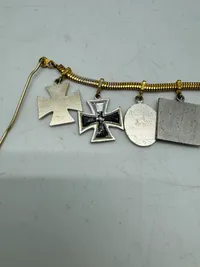 Sjælden original veteran kæde (57 version) fra ww2 officer med bl.a. Panzervernichtungsabzeichen