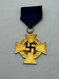 Original medalje for 40 års tro tjeneste i den tyske stat