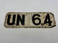 Original tidlig UN nummerplade
