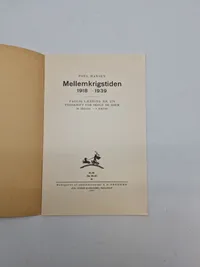 Originalt hæfte - mellemkrigstiden 1918-1939