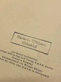 Original tysk bog - 1936