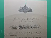 Originalt tildelingsbevis på 1864 medaljen