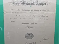 Originalt tildelingsbevis på 1864 medaljen