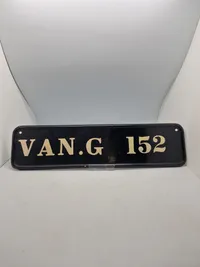 Original Engelsk WW2 nummerplade