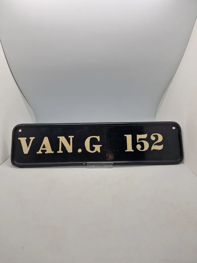 Original Engelsk WW2 nummerplade