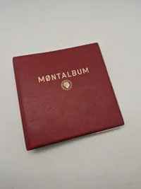 Møntalbum med samling diverse danske mønter