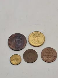 Samling jubilæums mønter mm.
