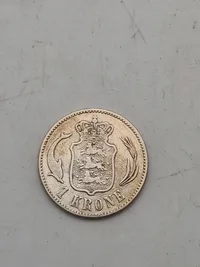 Dansk 1 & 2 krone - sølv. 1875/1876